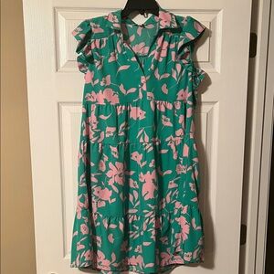 Cute Green/ Pink spring dress